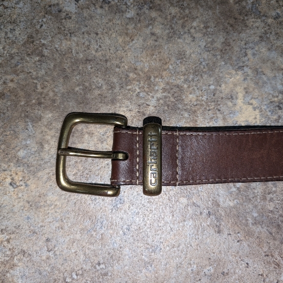 Carhartt Vintage Leather Belt Mens 38 - Picture 2 of 7